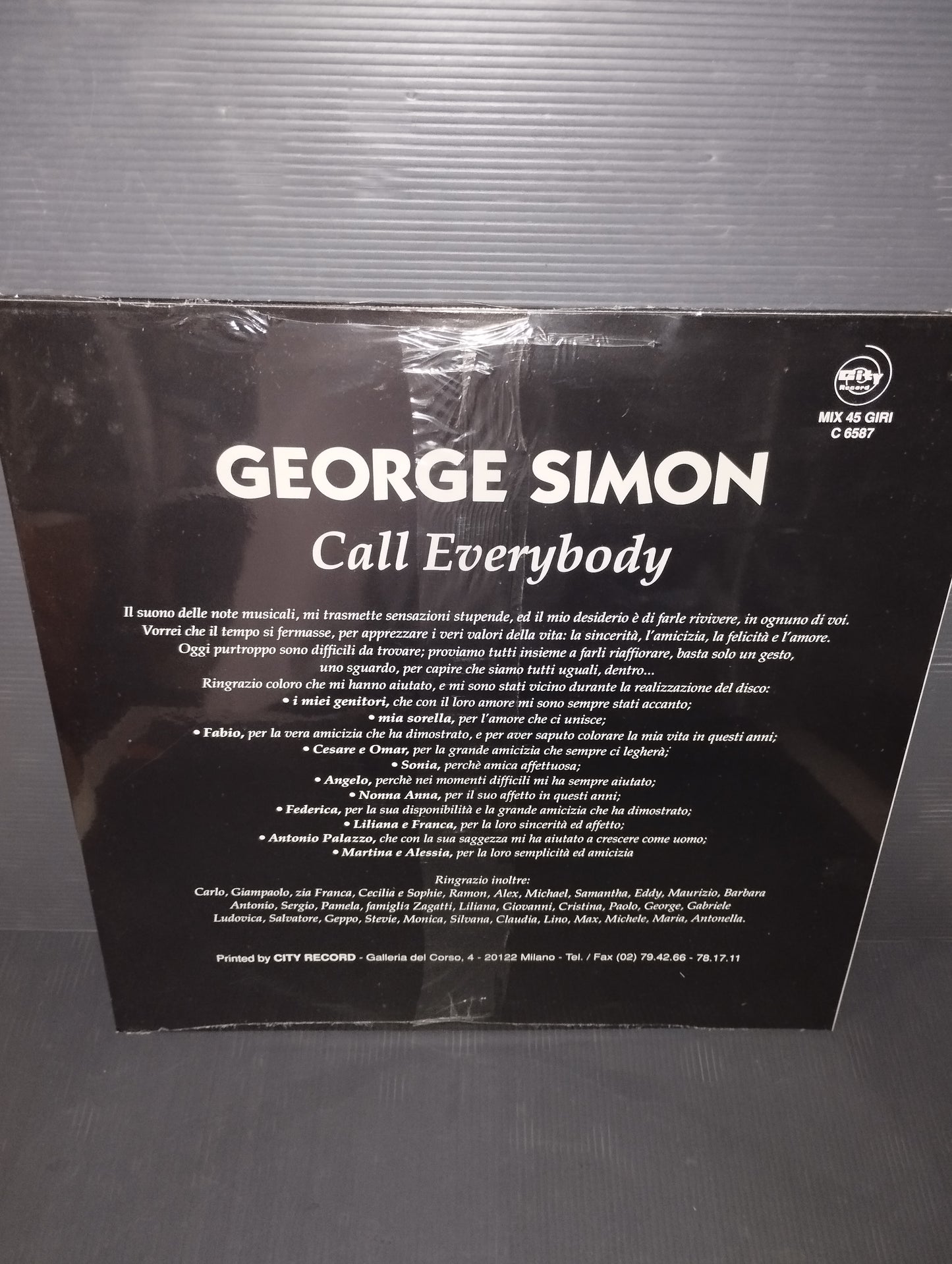 Call Everybody George Simon Mix 45 Rpm
Published by City record code C 6587