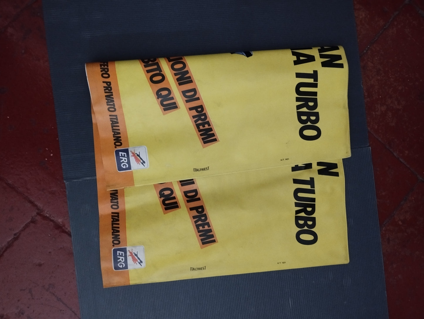 Insegna Pubblicitaria ERG
In Plastica flessibile
Senza Supporto
Anni 80