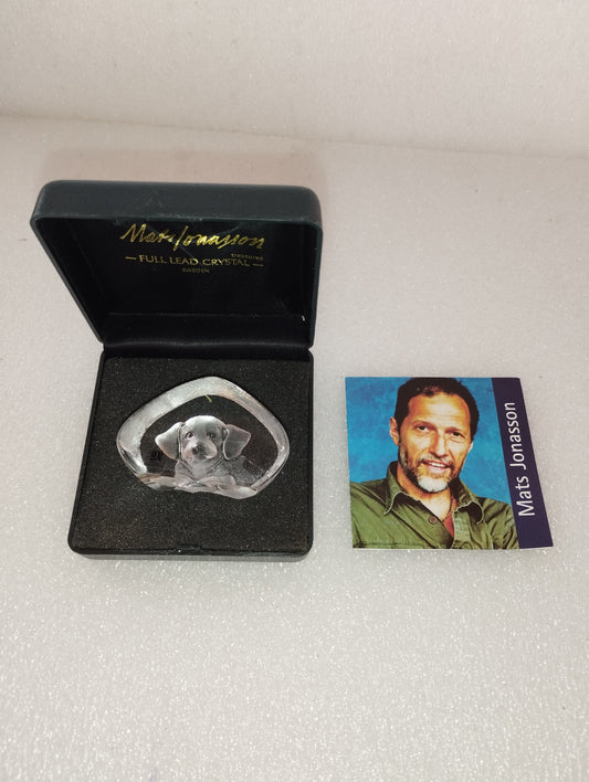 Mats Jonasson Dog-Scultura
Full lead Crystal Sweden