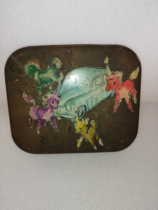 Antica scatola in latta Fiat