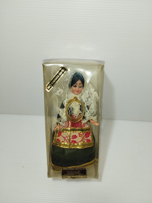 Bambola Artigianato Sardo Asfodelo Creazioni In Pelle