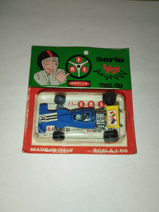 Modellino Tyrrell Ford Ford
Prodotto Barlux/BMG
Serie Flash
Scala 1:66
Made in Italy
