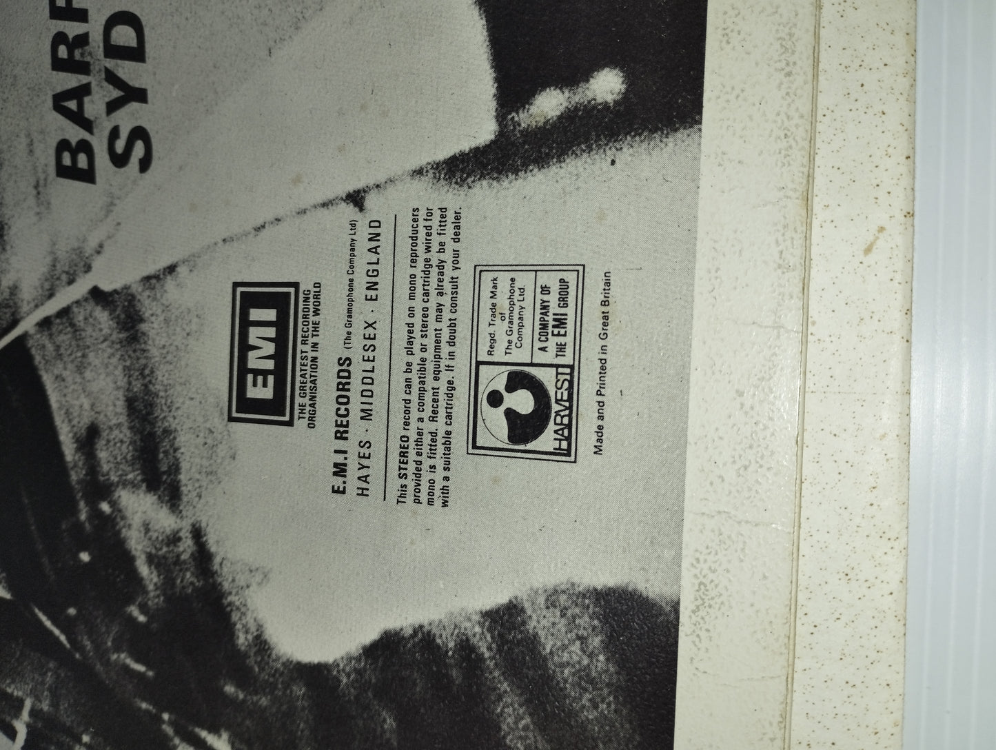 Barrett Syd Barrett LP 33 RPM
EMI Harvest Cod.SHSP 4007 (1E 062 or 04592) stereo