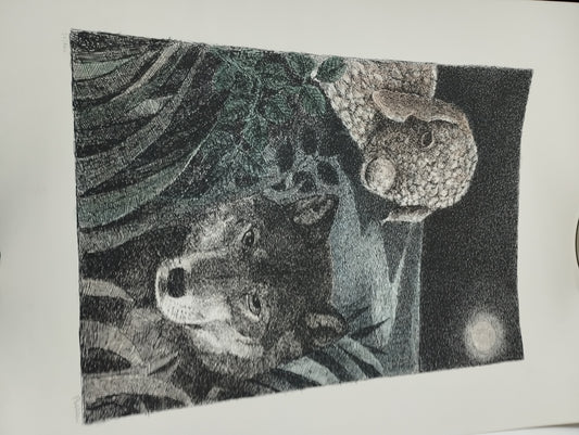 Serigrafia originale La Pecora e il Lupo Enzo Bellini Firmata e numerata