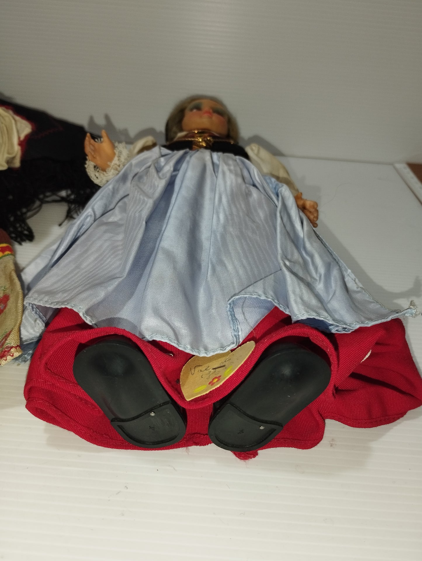 3 Dolls In Vintage Cloth And Fabric