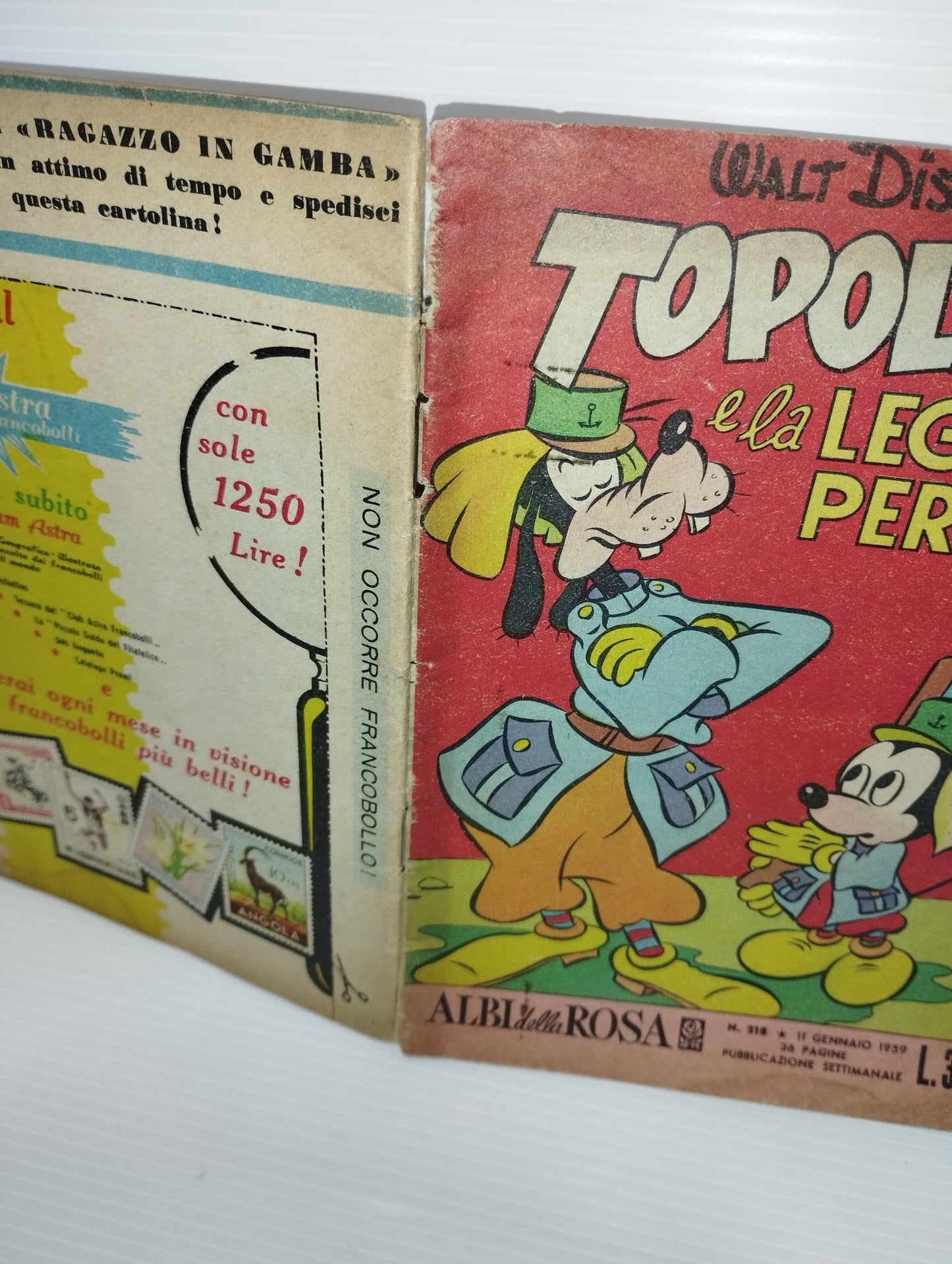 Mickey Mouse and the Lost Legion Walt Disney Albums of the Rose
N.218 11 January 1959