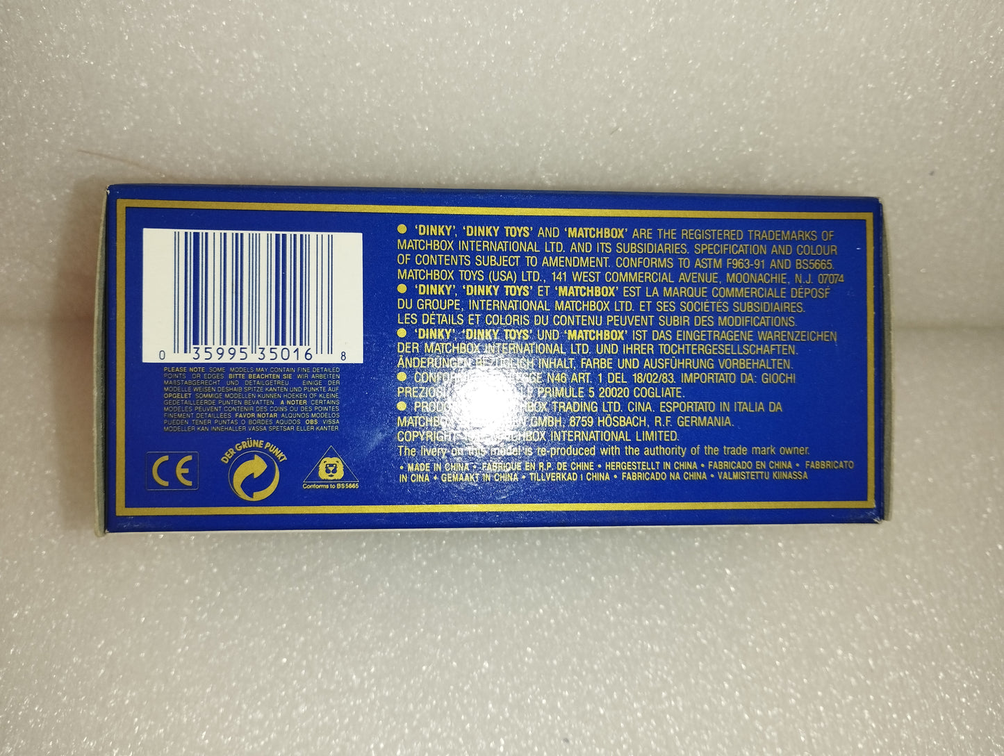 Ford Mustang FastBack 1967 model
Produced by Dinkt MatchBox code DY16-B