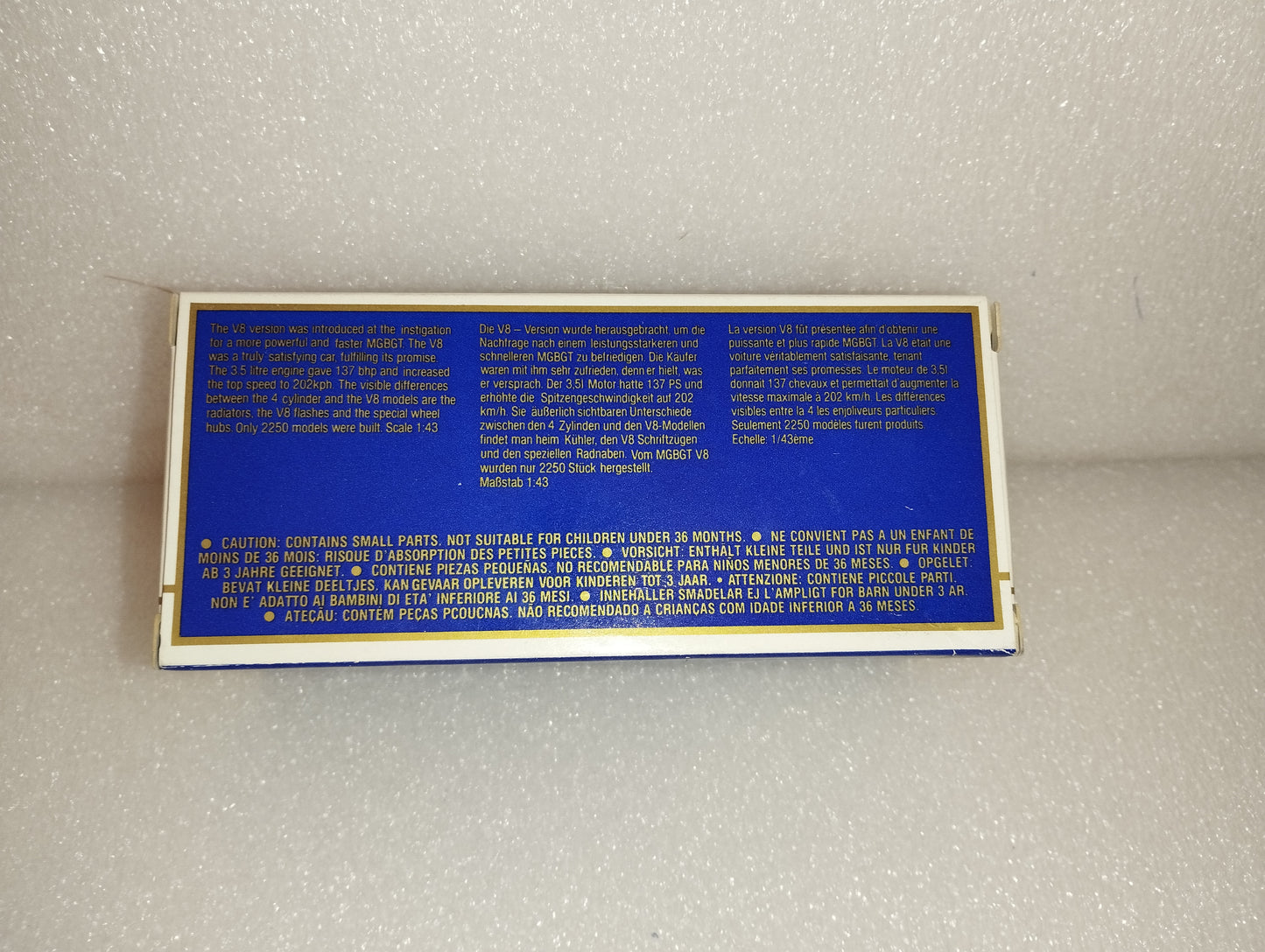 MG BGT V8 1973 model
Produced by Dinky MatchBox
1:43 scale