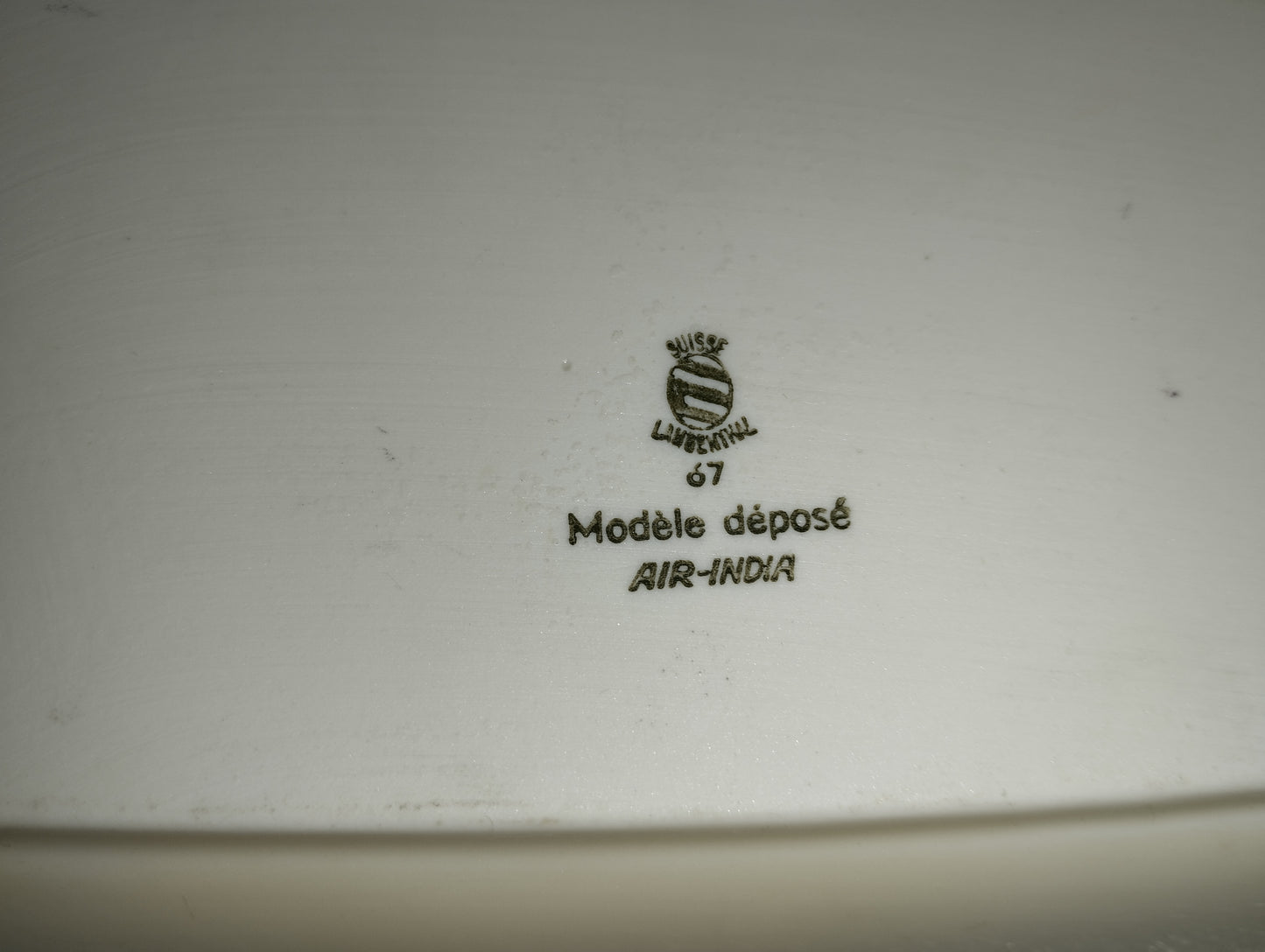 Suisse Langenthal Ciotola In Porcellana Air-India Modele Depose