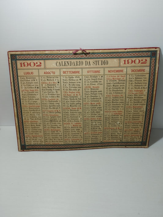 Original 1902 Studio Calendar
Calendar dimensions approximately 41 x 30 cm