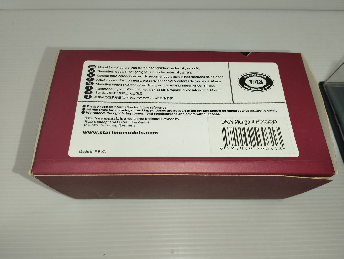 Modellino DKW Munga 4 Starline Models
Scala 1:43