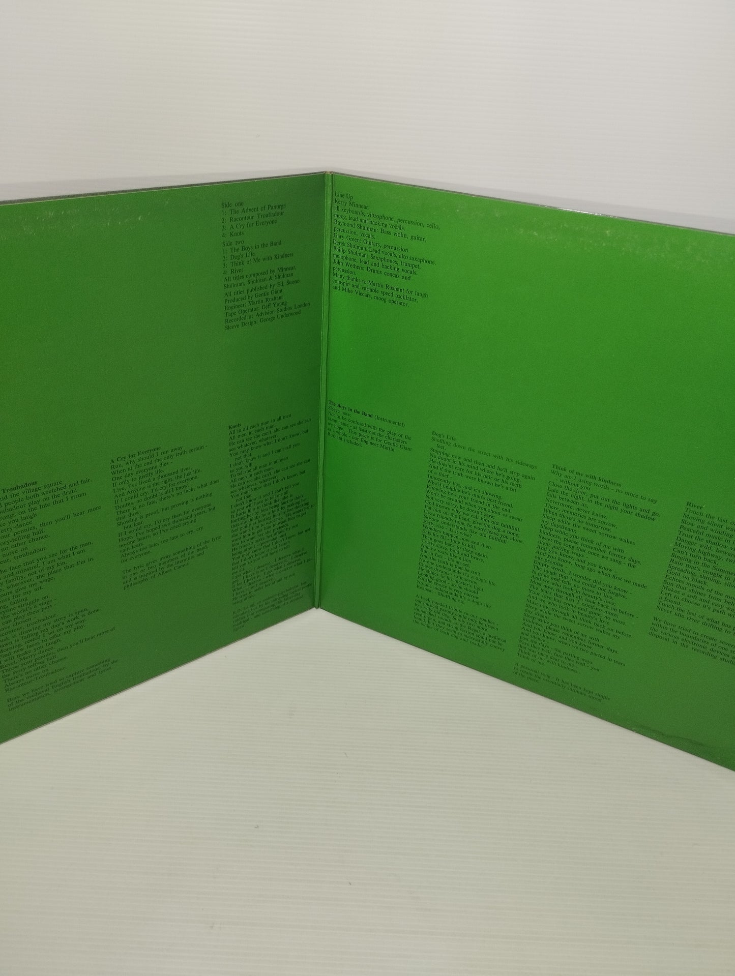 Octopus Gentle Giant LP 33 Giri
Edito nel 1972 da Vertigo Cod.6360 080 A
Prima stampa italiana