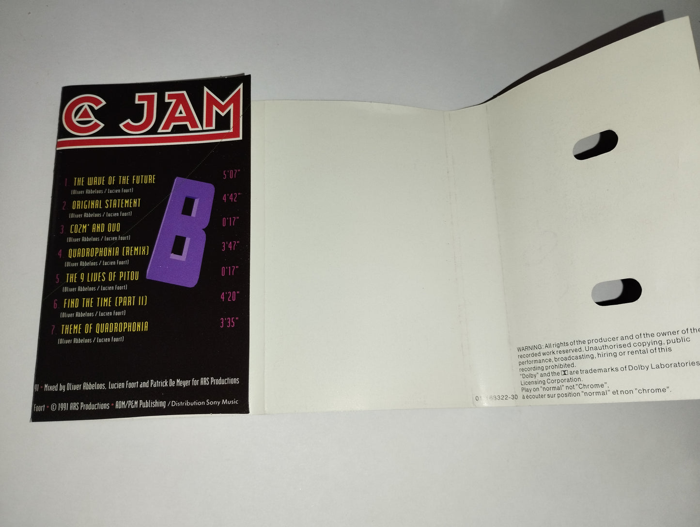 Cozmic Jam Quadrophonia Musicassetta
Edita da ARS