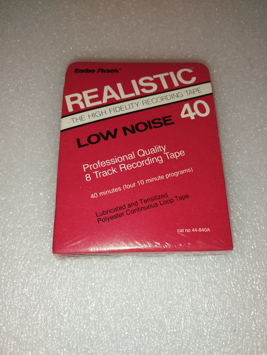 1 Cassetta Stereo 8 Radio Shack Realistic Vergine
Professional quality
1 cassetta da 40 minuti
Made in USA