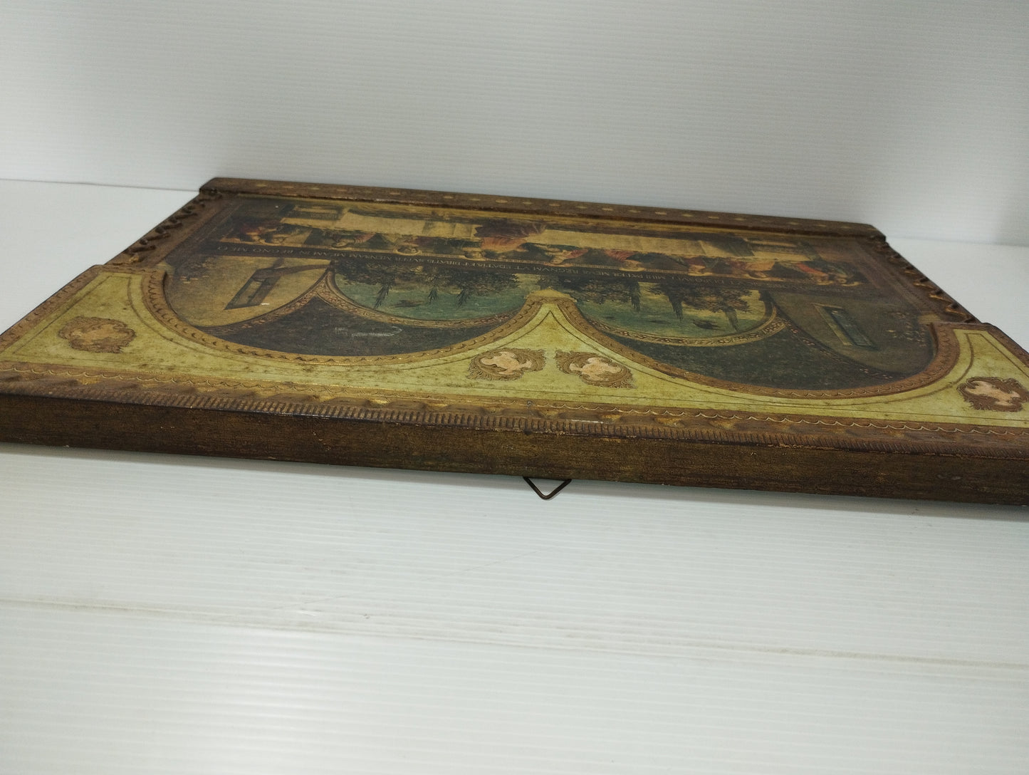 Antico Pannello Ultima Cena In Legno P.E.C. Firenze