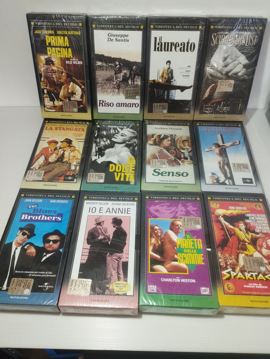 12 Film In VHS Videoteca Del Secolo Mondadori Sigillati