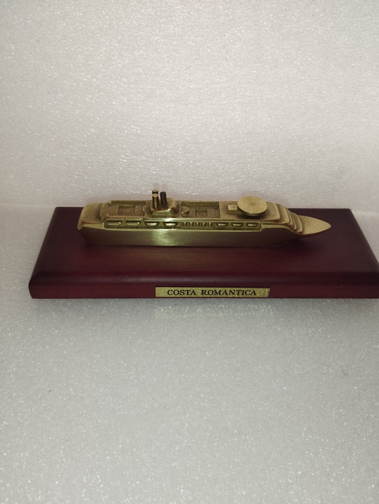 Modellino Costa Romantica
In Ottone Con Base In Legno