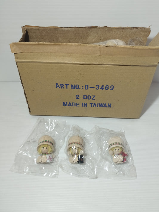 Confezione 24 Bamboline In Legno Anni 70/80