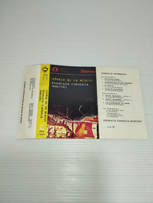 Storia Di Un Minuto PFM
IN VENDITA SOLO LA FASCETTA.NO MUSICASSETTA Numero Uno
prima Edizione