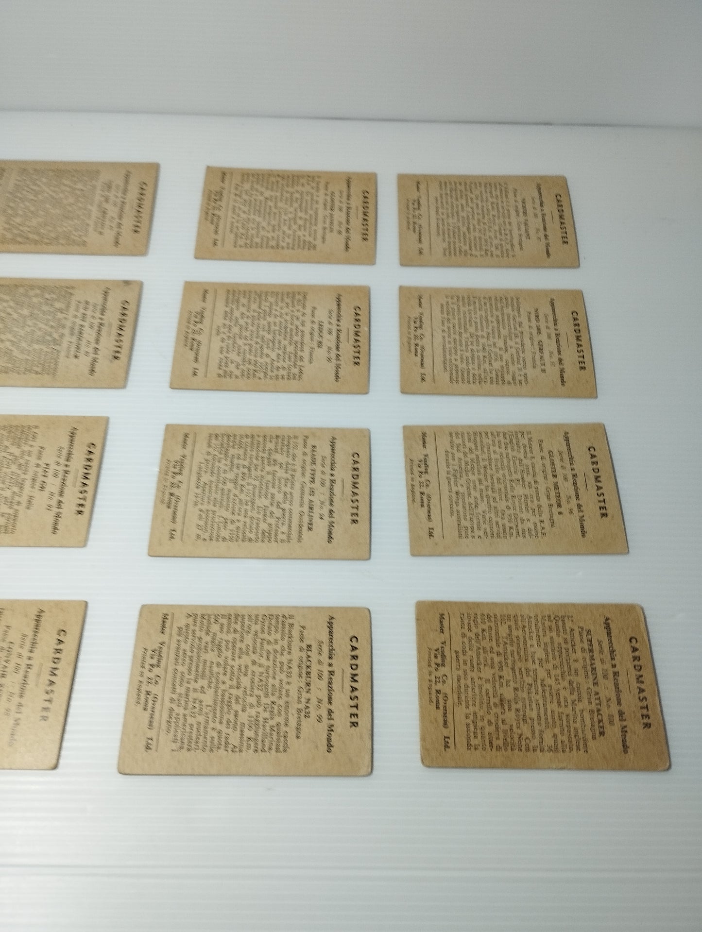 16 Cardmaster Apparecchi A Reazione Del Mondo Anni 50/60