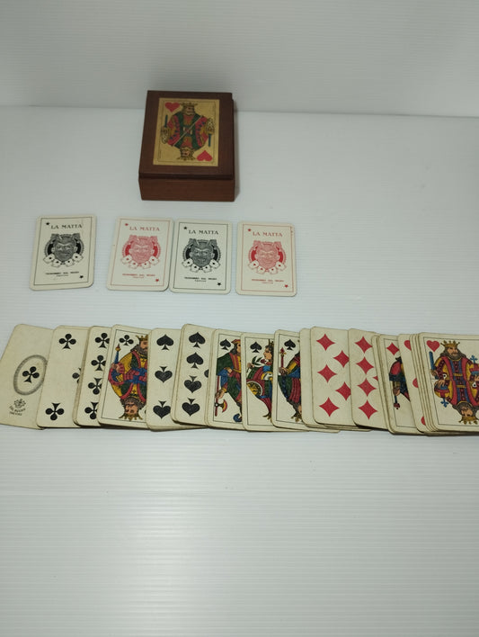 Dal Negro Carte Da Gioco Vintage Con Cofanetto In Legno