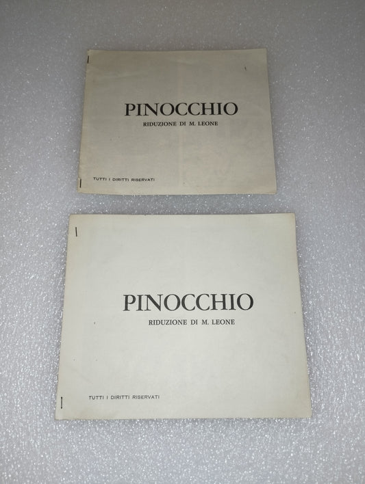 2 Libretti Pinocchio Riduzione Di M.Leone Vintage