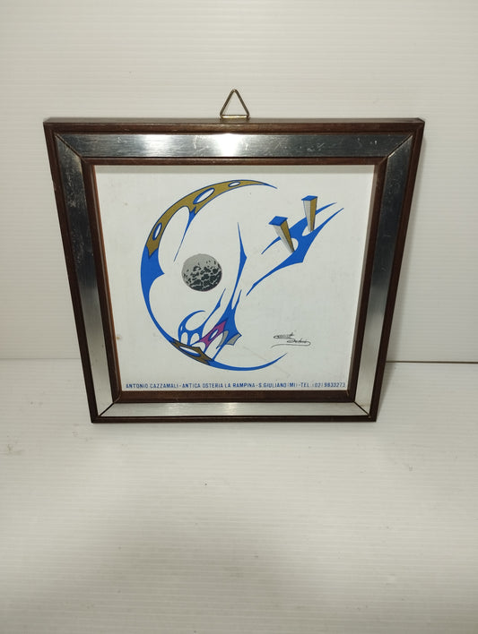 Antonio Cazzamali Piastrella Serigrafata Con Cornice
Vintage
Cm 18 x 18