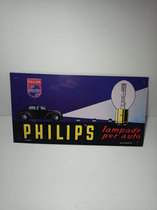 Targa Philips Lampade Per Auto In Latta Riproduzione