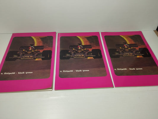 3 Quaderni Grandi E.Fittipaldi Black Queen Anni 70
