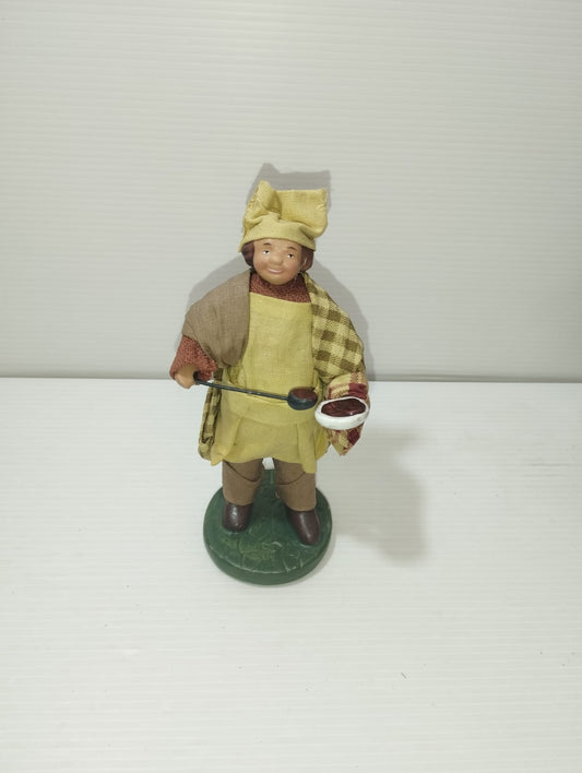 Statuina cuoco porcellana Presepe
