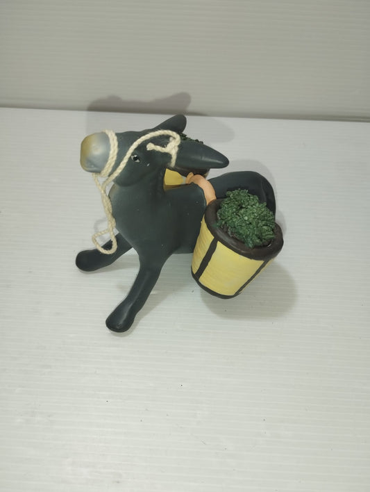 Asinello in porcellana presepe