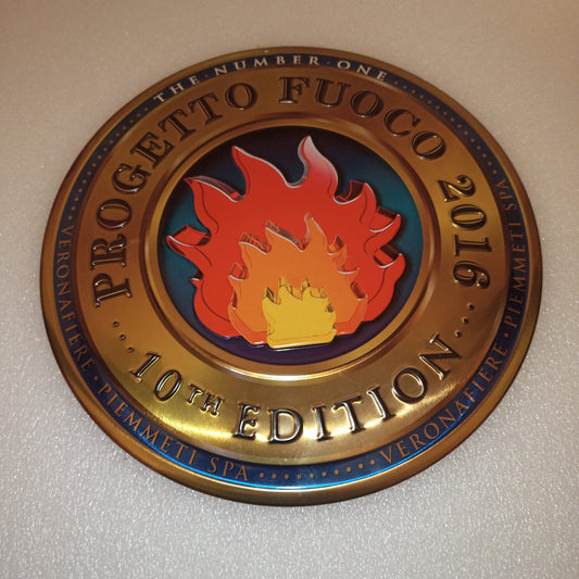 Targa In Metallo Progetto Fuoco 2016
10 th Edition Verona Fiere Piemmeti