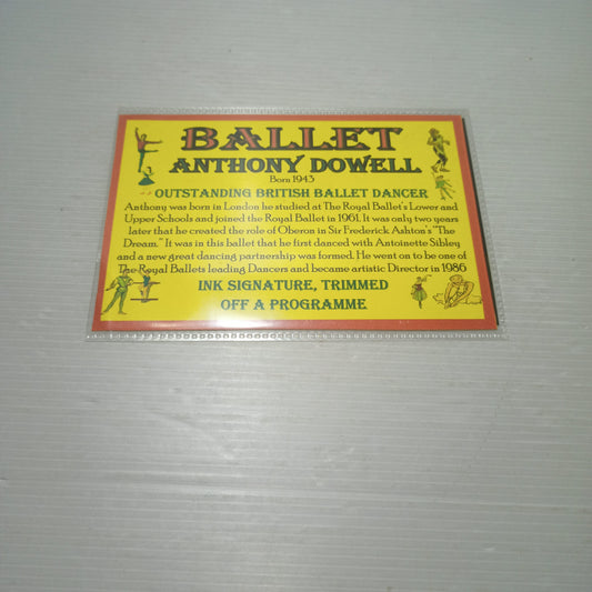 Anthony Dowell Ballerino Autografo Originale
Firma ad inchiostro tagliata da un Programma