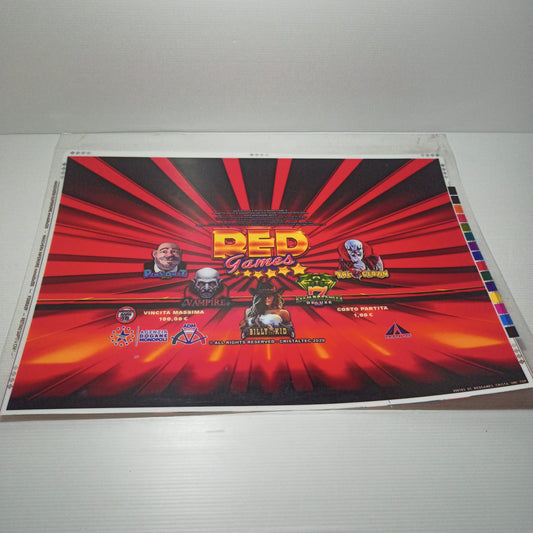Red Games Sfondo Slot Machine Originale
In plastica flessibile
Misure 46 x 32,5 cm circa