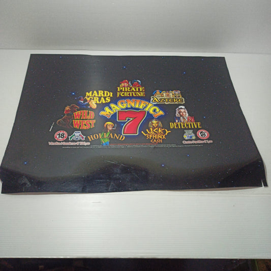 Magnifici Sfondo Slot Machine Originale
In plastica flessibile
Misure 48 x 36 cm circa