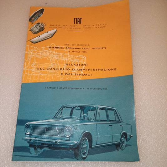 Fiat Opuscolo Informativo Bilancio anno 1965
Originale stampato nell'anno 1966