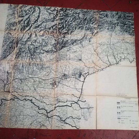 Carta Geografica Italia NordEst Su Tela
Scala 1:200.000
Vintage
Misure 125 x 104 cm circa