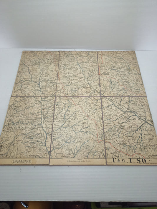 Antica Cartina Telata Chiampo scala 1:25.000
Datata giugno 1902
Dimensioni carta 40 x 39 cm circa
Rara