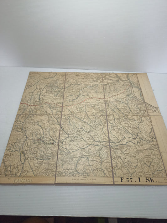 Antica Cartina Telata Cavaso scala 1:25.000
Datata settembre 1902
Dimensioni carta 43 x 39 cm circa
Rara