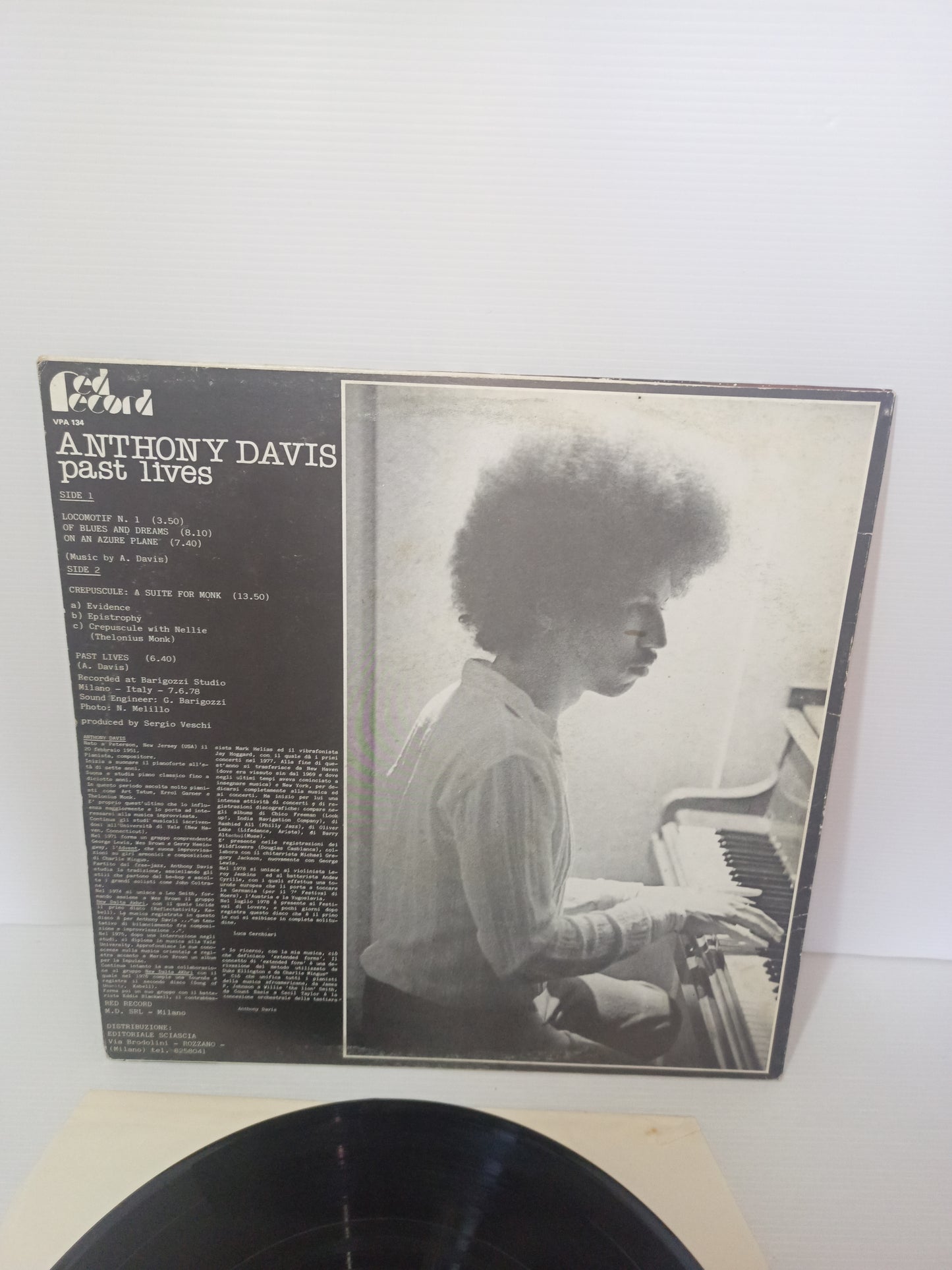 Past Lives Anthony Davis LP 33 Giri
Edito nel 1978 da Red Record Cod.VPA 134
Genere:Jazz