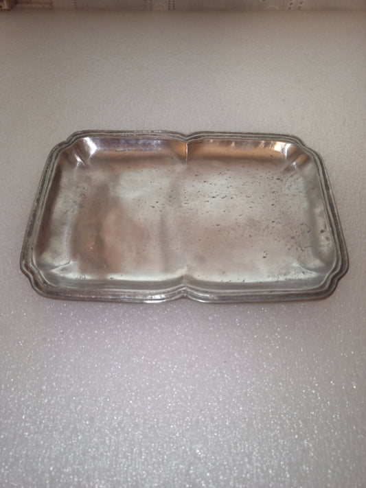 Vassoio antico in peltro del marchio Gio-Pewter.