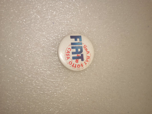 Spilla Fiat Pubblicitaria In Metallo