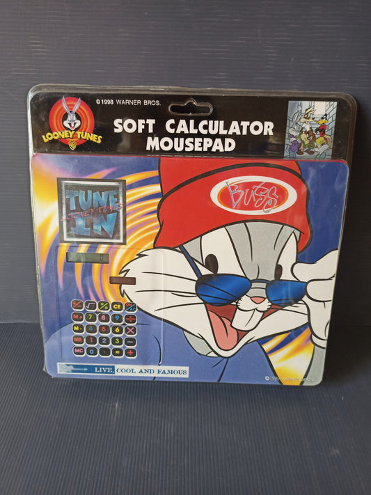 Mouse Pad e calcolatrice Looney Tunes, originale anni 90
