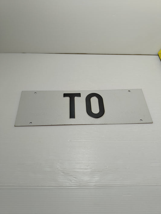Targa TO (Torino) Sigla Provincia Originale In Metallo