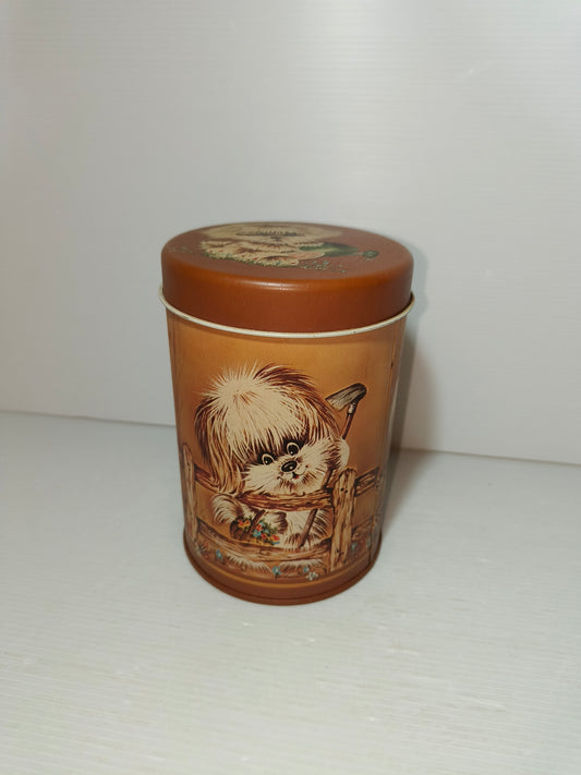 Barattolo vintage in metallo