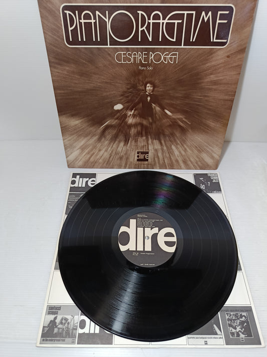 Piano Ragtime Cesare Poggi LP 33 Giri Dire Autografato