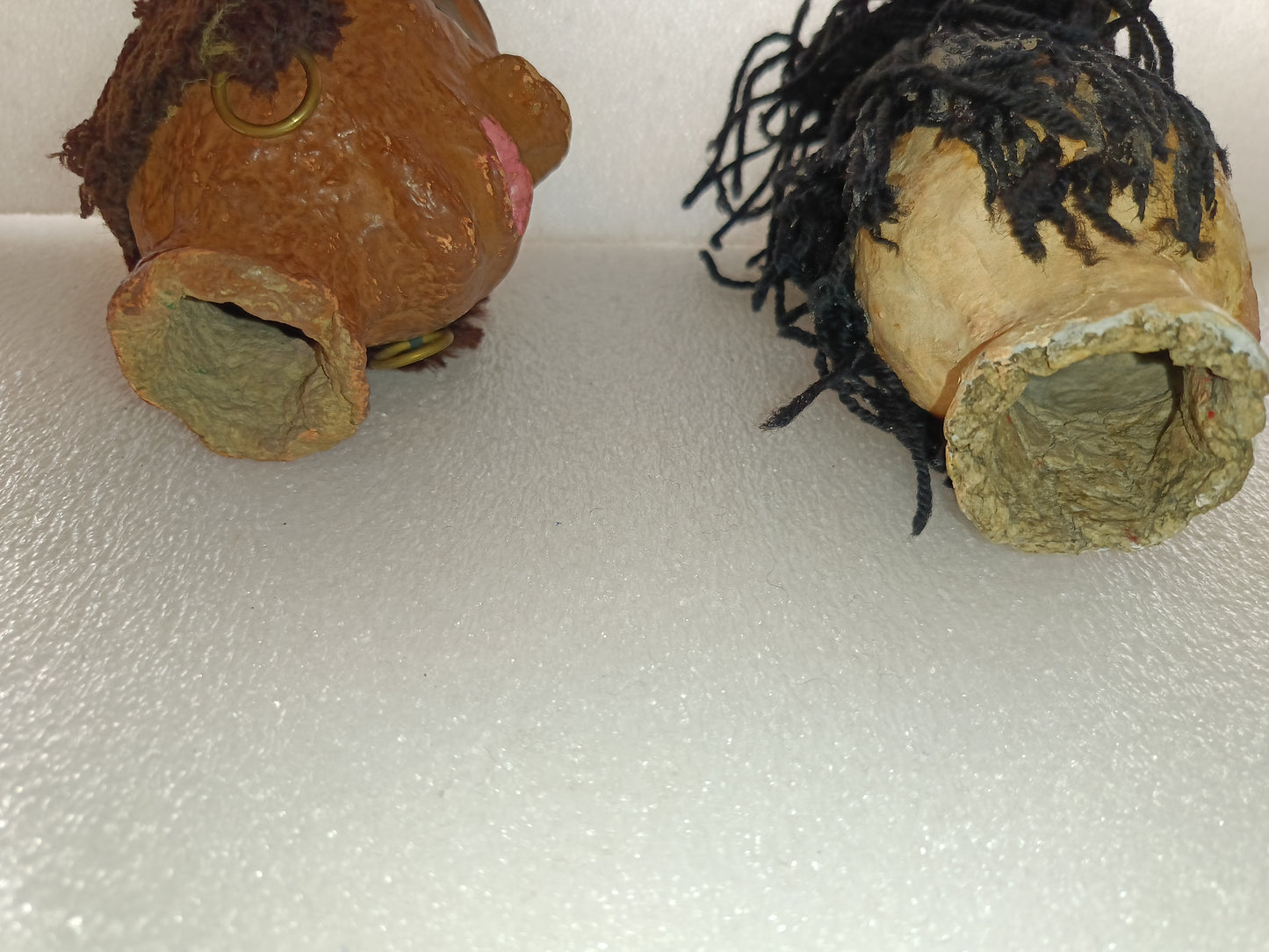 2 Teste In Cartapesta Vintage