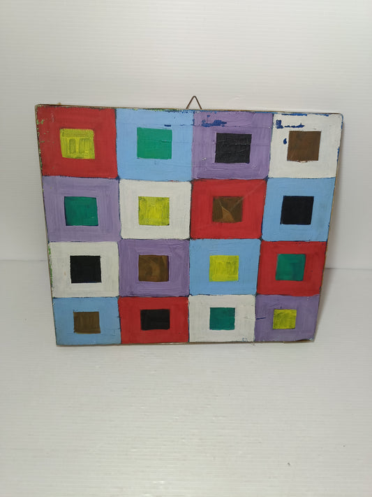 Dipinto Astratto Su Tela Vintage Senza firma, Senza cornice