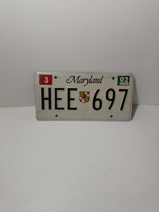 Targa Automobilistica Maryland Originale In Metallo