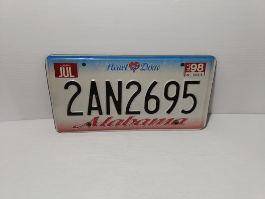 Targa Automobilistica Alabama Originale In Metallo